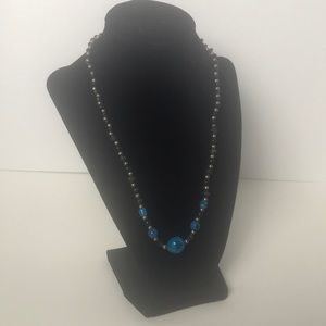 Blue beaded necklace